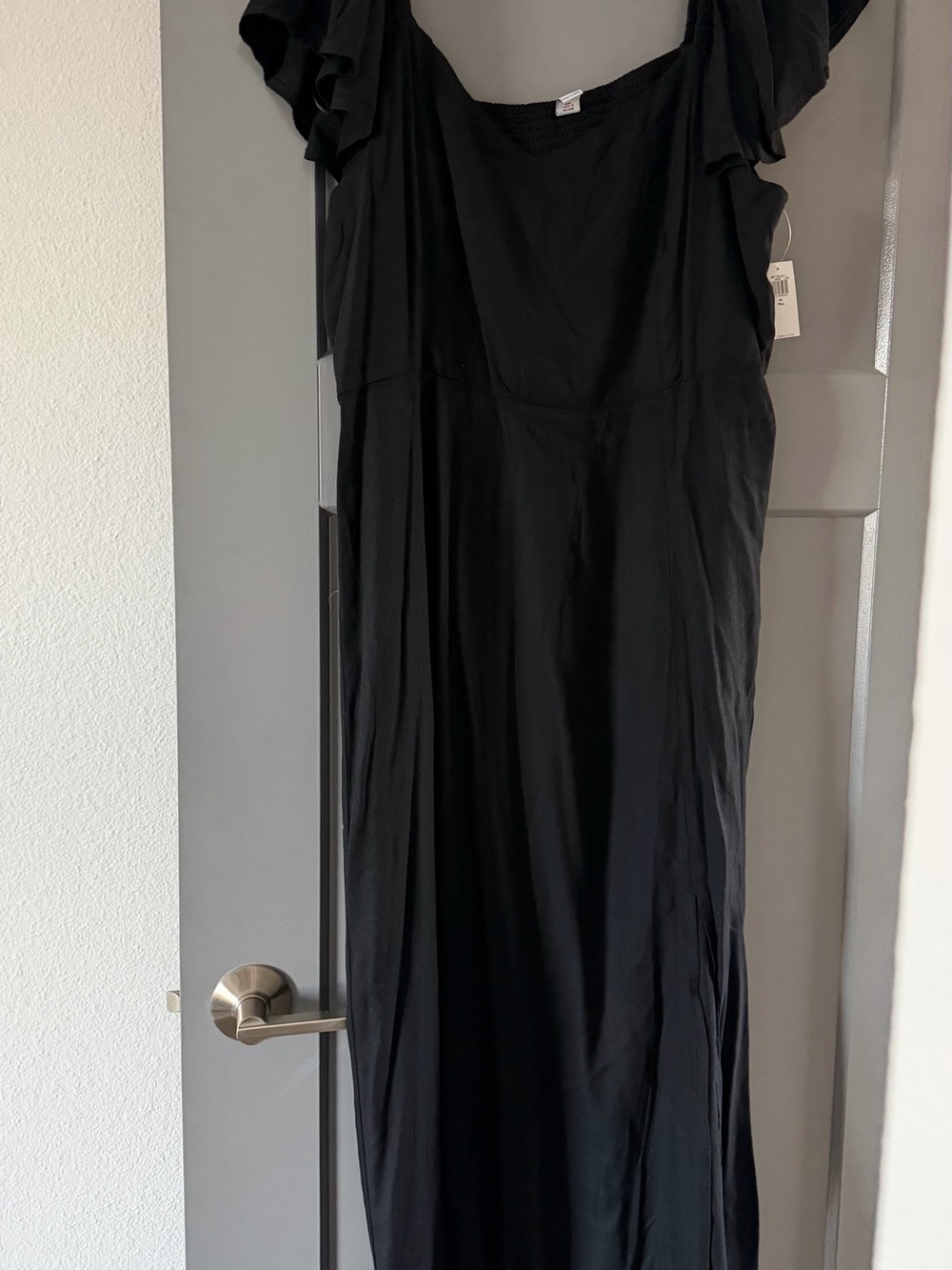 Old Navy Black Maxi Dress with Ruffle Sleeves